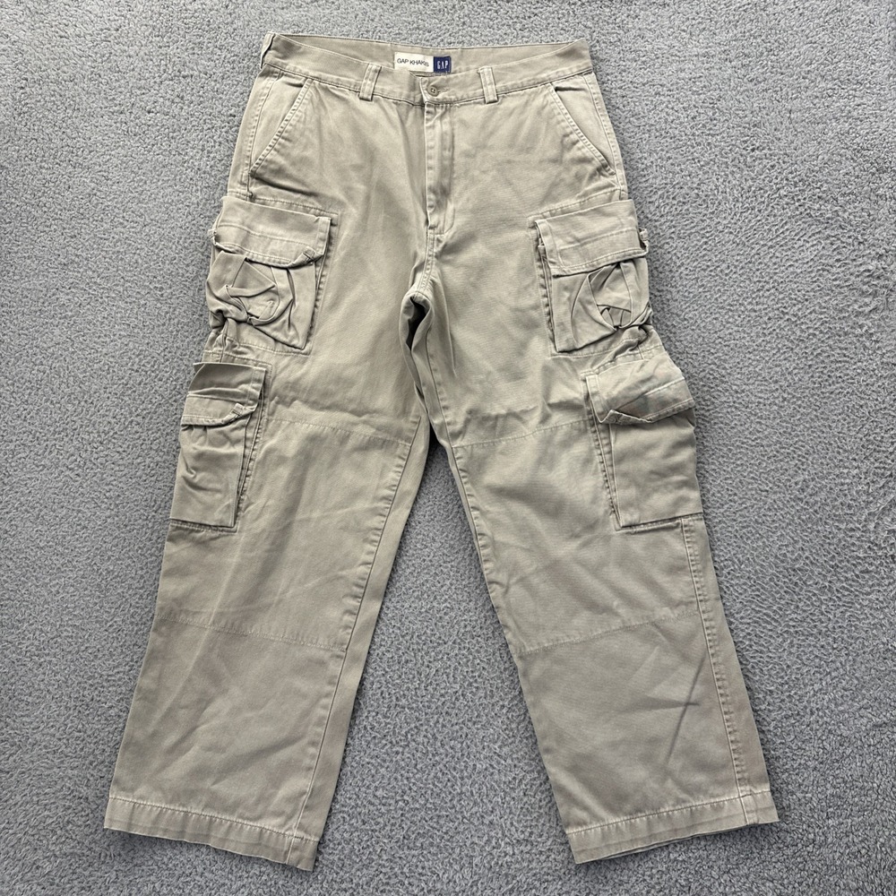 Vintage Y2K 90s Gap Cargo Pants Baggy Utility Gorpcore Cotton Men's 34 x 28